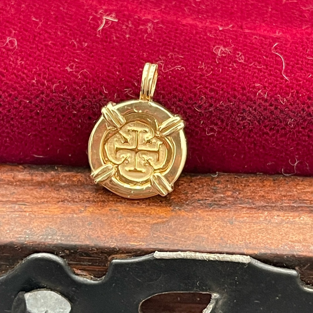 14k solid gold mini handmade atocha gold coin pendant